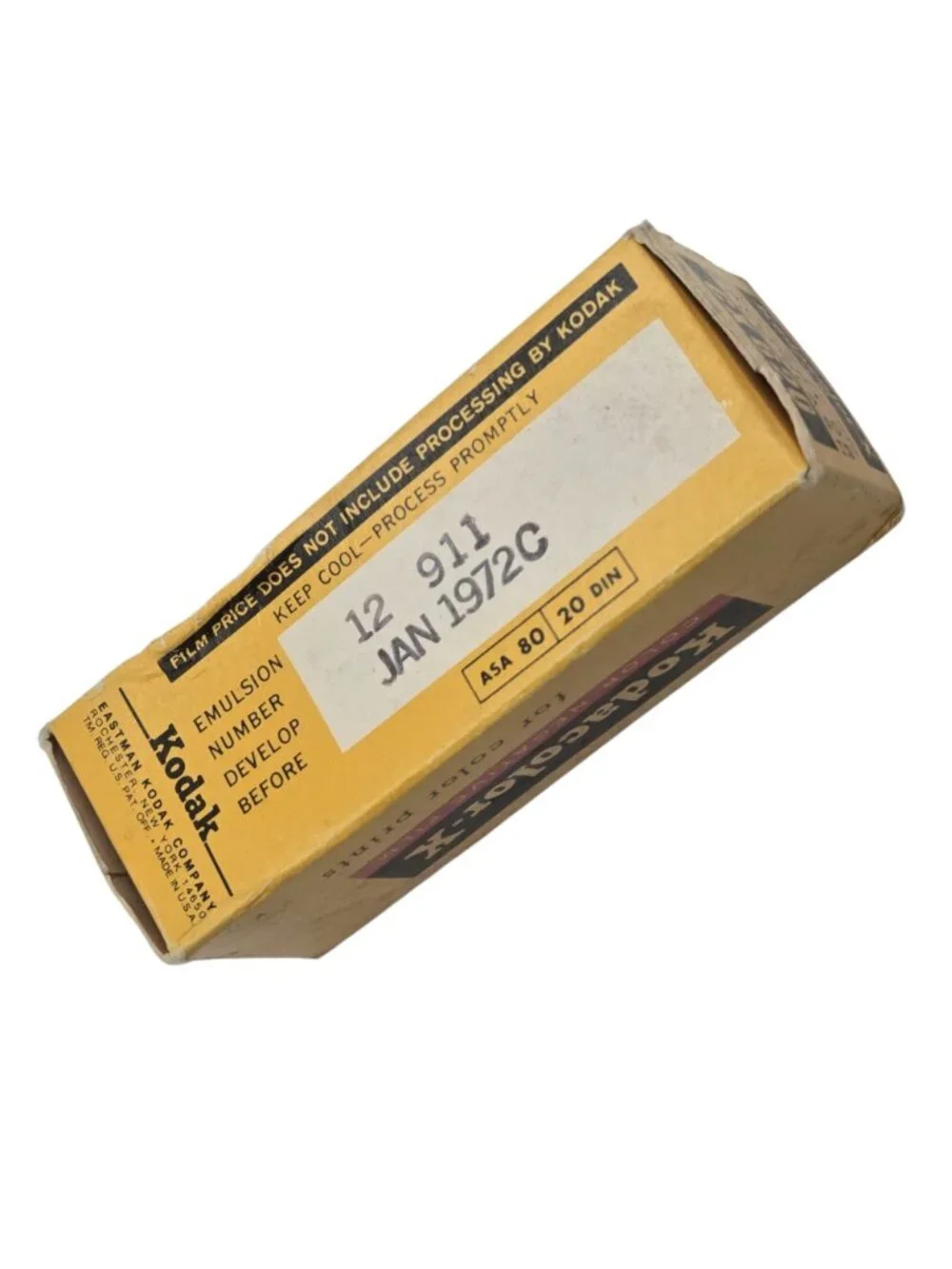 Kodak Kodacolor X Color Negative Film CX 620 Daylight Blue Flash Jan 1972 Expire
